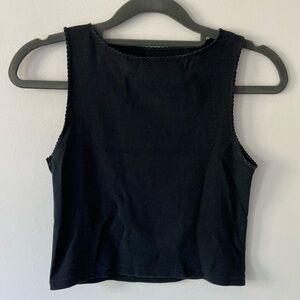Brandy Melville High Neck Tank Top - Black